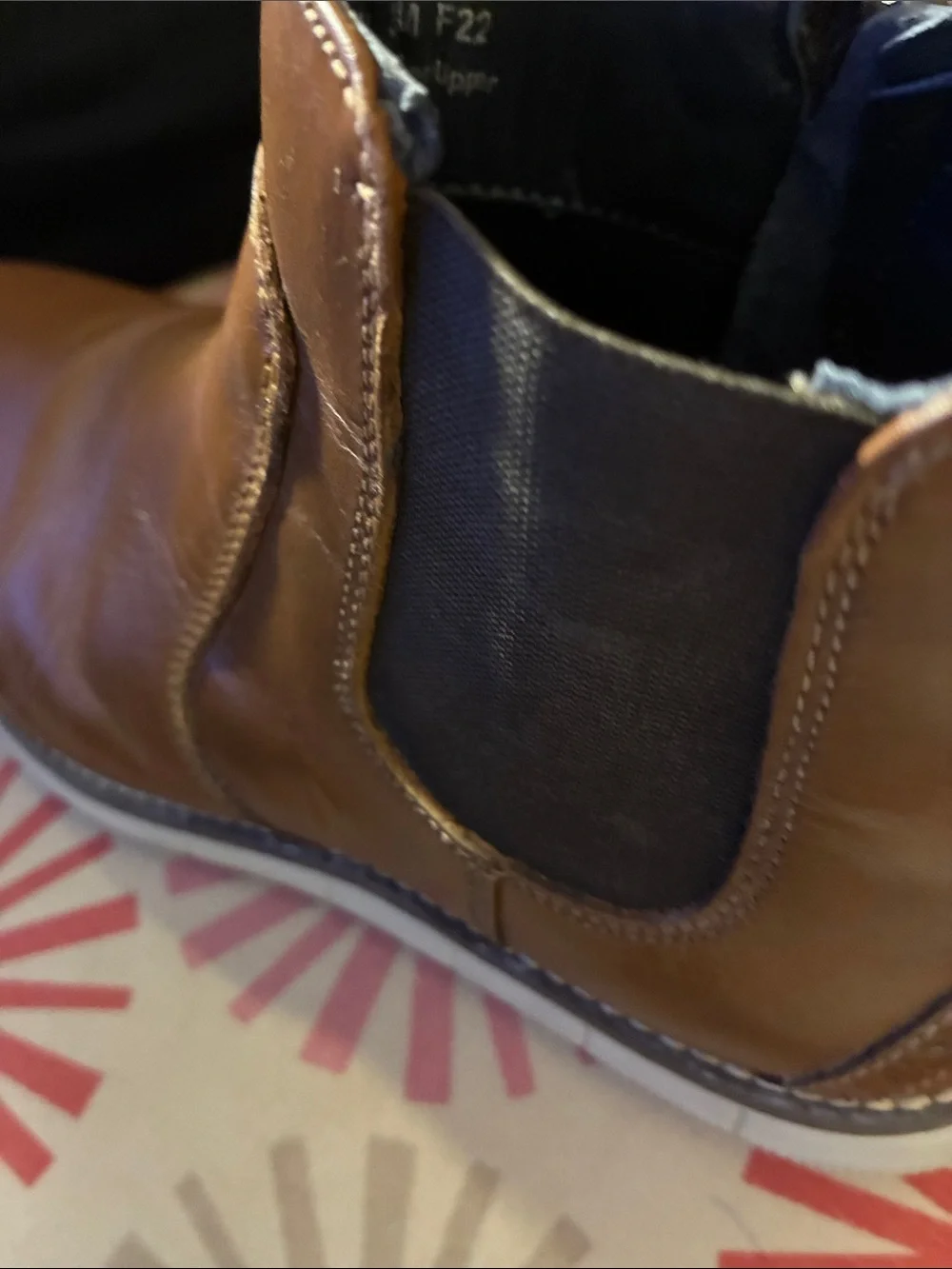 Youth Boy’s Tan Leather Chelsea-Style Ankle Boots Johnson & Murphy Holden Chel